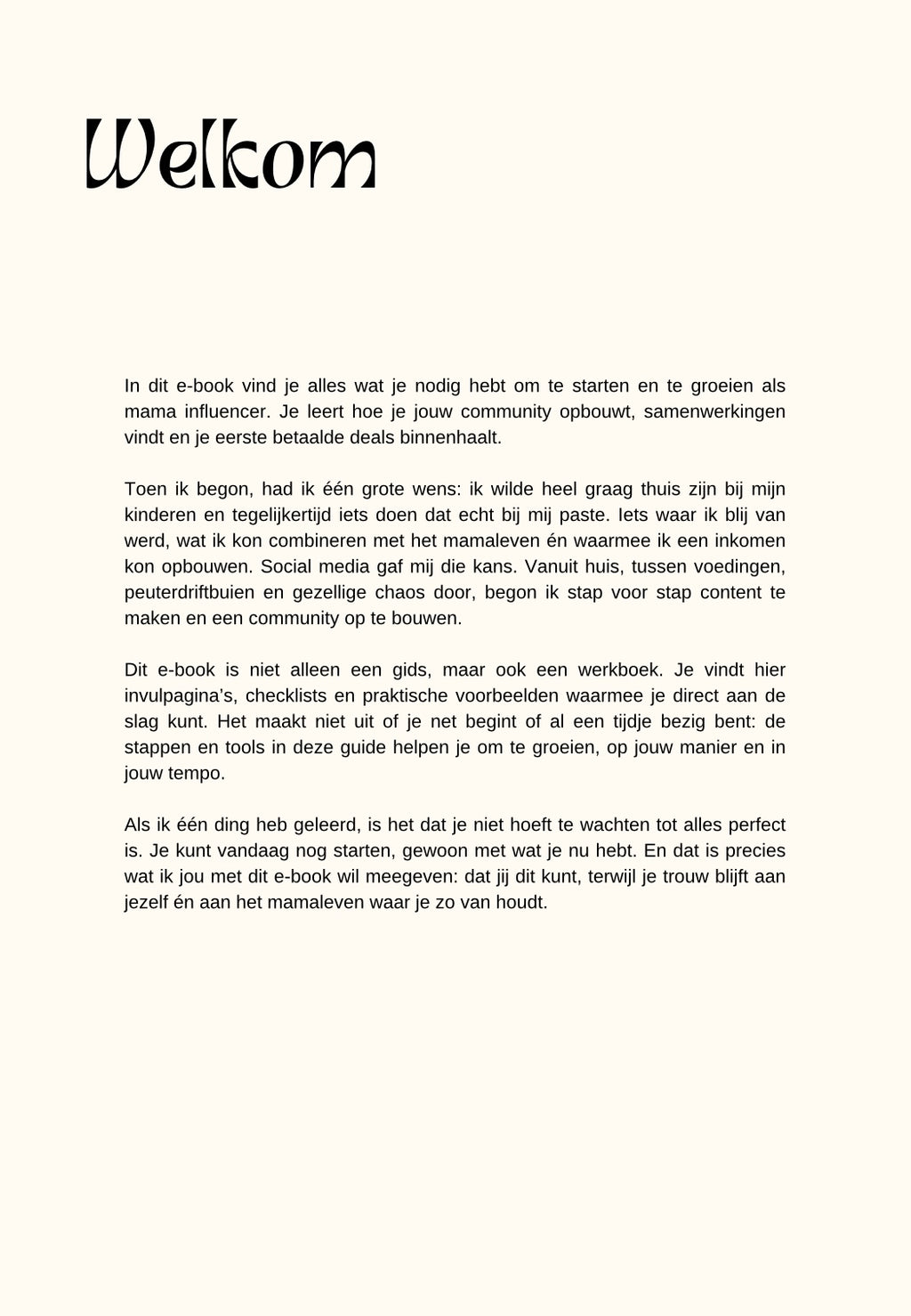 Mama Influencer Werkboek, Bouw je Community & Verdien Online